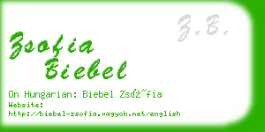 zsofia biebel business card